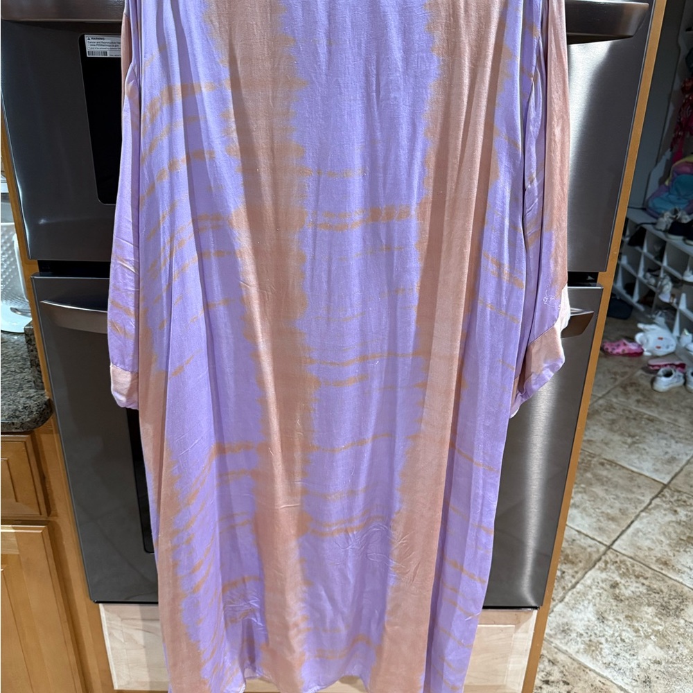 Purple and peach Satin dress